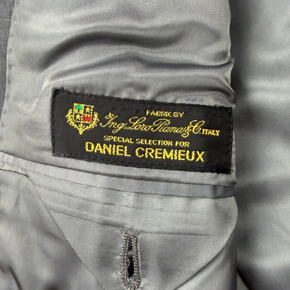 NWT Daniel Cremieux Blazer Mens 40R Grey Loro Piana Wool 3-Button‎ Sport Coat